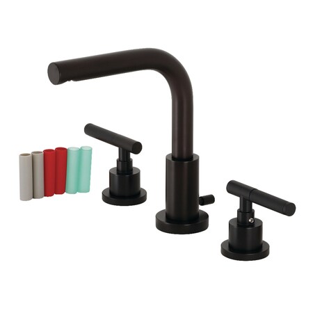 Fauceture FSC8950CKL Kaiser Widespread Bathroom Faucet W/Brass Pop-Up, Matte Blk FSC8950CKL